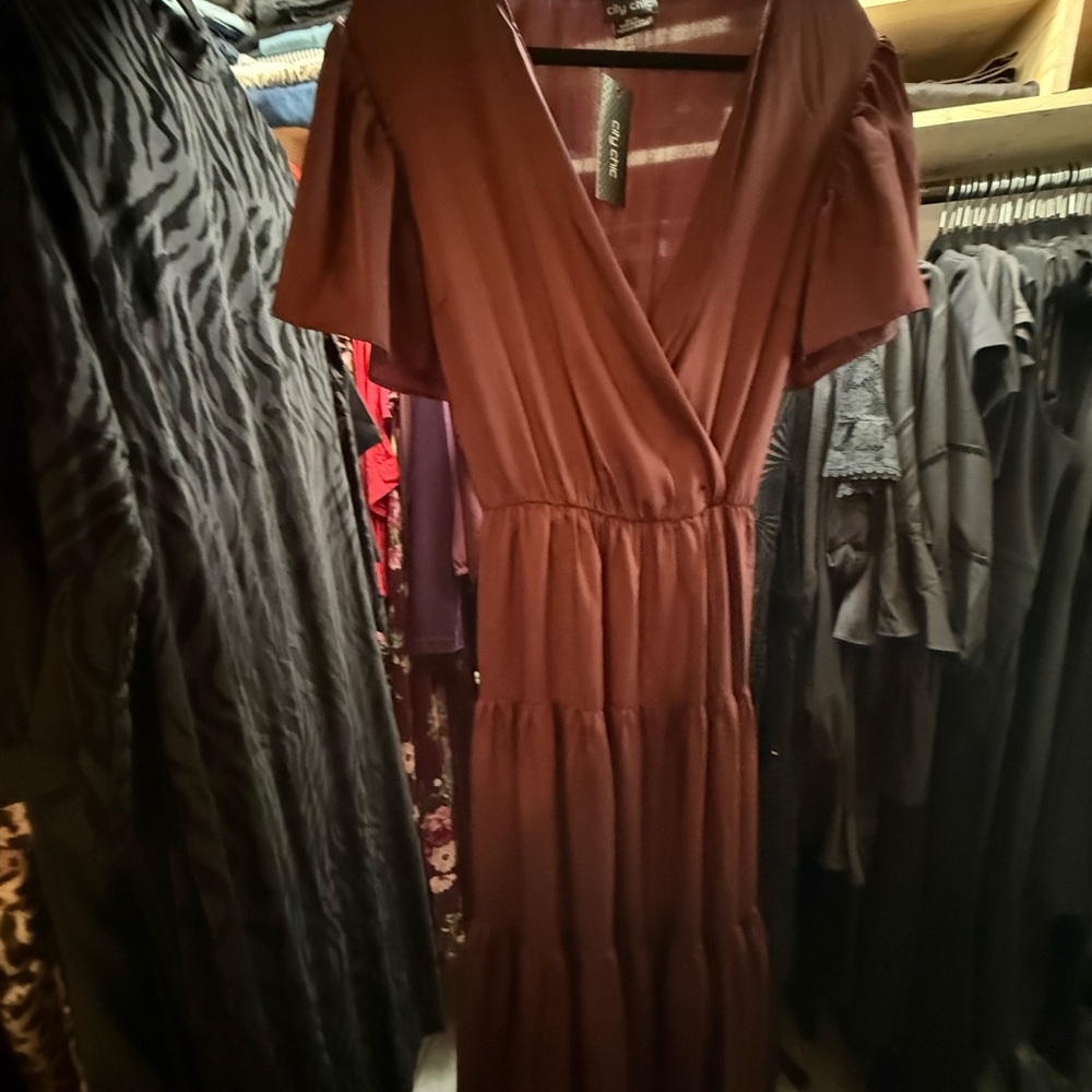 BNWT City Chic Maroon Maxi Dress